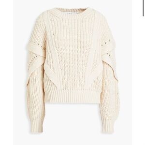 NWT IRO Casia Pointelle ribbed organic cotton-blend sweater in Ecru - XS/0